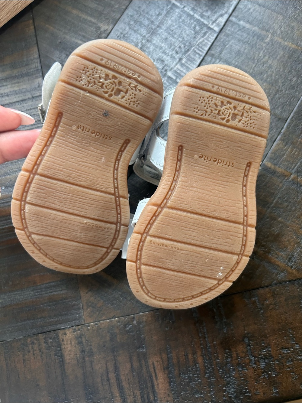 Stride Rite White Bow Sandals Toddler Girls Size 4M - Picture 4 of 4